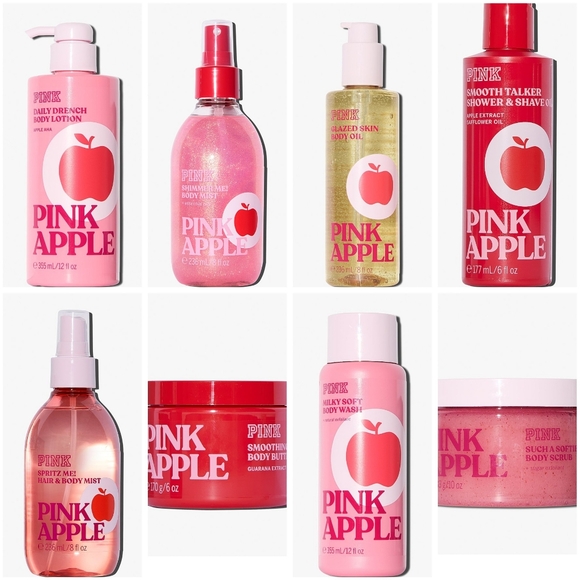 PINK Victoria's Secret Pink Apple Fall Collection 8 Piece Body Care Set NEW - Picture 1 of 16
